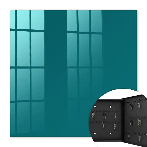 Wall mounted key box Dark turquoise elegance modernity