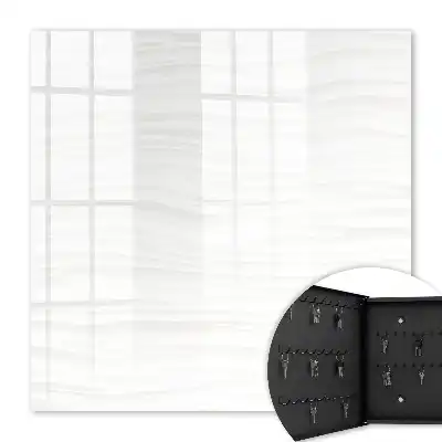 Wall mounted key cabinet Subtle waves that bring peace