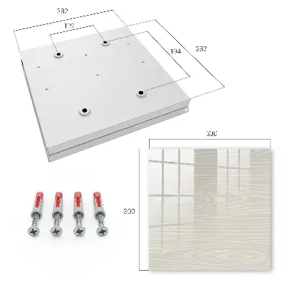 Wall mounted key box Wooden slats in shades of beige