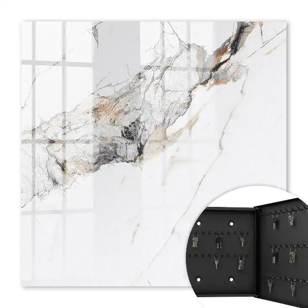 Key box for home Marble elegance against a white background