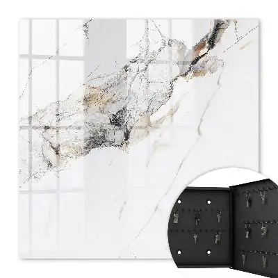 Key box for home Marble elegance against a white background