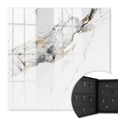 Key box for home Marble elegance against a white background