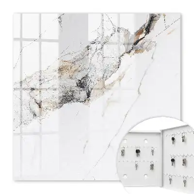 Key box for home Marble elegance against a white background