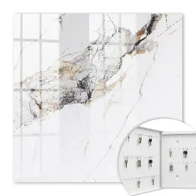 Key box for home Marble elegance against a white background