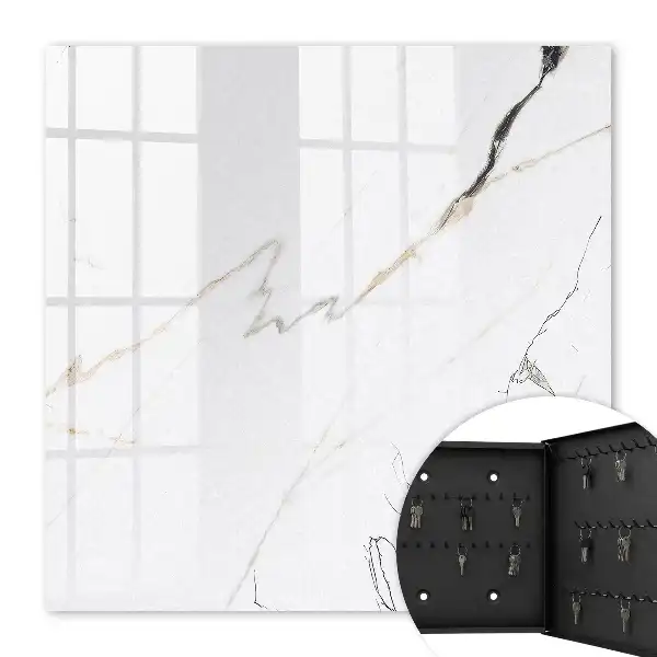 Decorative key box Elegant marble with a delicate line