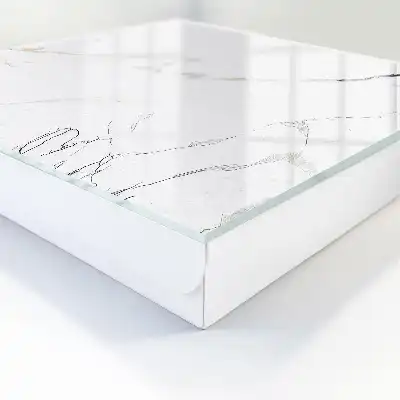 Decorative key box Elegant marble with a delicate line