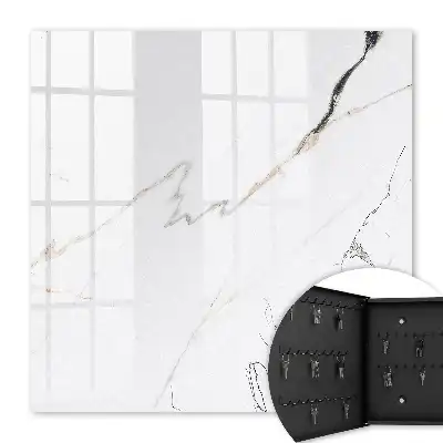 Decorative key box Elegant marble with a delicate line