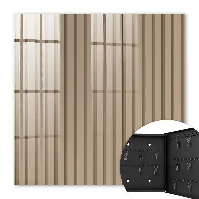 Wall mounted key cabinet Soothing vertical stripes for relaxation