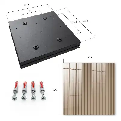 Wall mounted key cabinet Soothing vertical stripes for relaxation