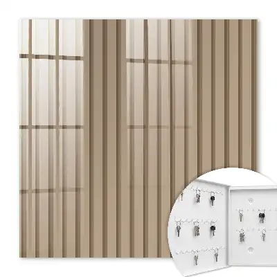 Wall mounted key cabinet Soothing vertical stripes for relaxation