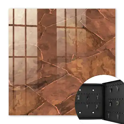Wall mounted key box Stone texture without dot