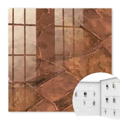 Wall mounted key box Stone texture without dot