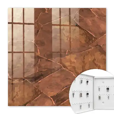 Wall mounted key box Stone texture without dot