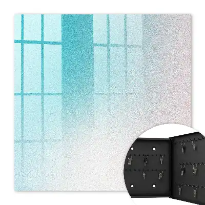 Wall mounted key cabinet Pastel gradient in shades of sky