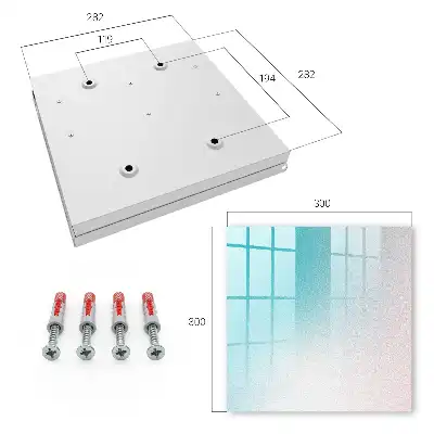 Wall mounted key cabinet Pastel gradient in shades of sky