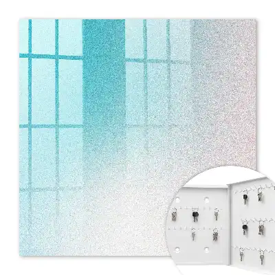 Wall mounted key cabinet Pastel gradient in shades of sky