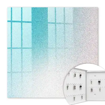 Wall mounted key cabinet Pastel gradient in shades of sky