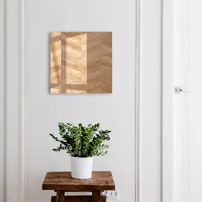 Key box for home Wooden herringbone in browns and beiges