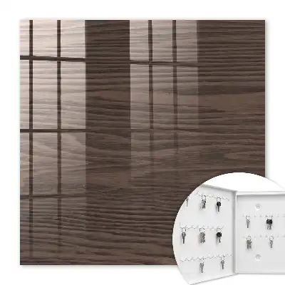 Decorative key box Wood texture in a brown shade