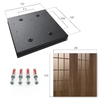 Wall mounted key cabinet Wooden boards harmonious composition