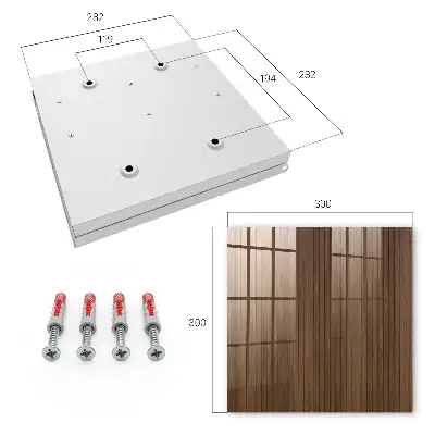 Wall mounted key cabinet Wooden boards harmonious composition