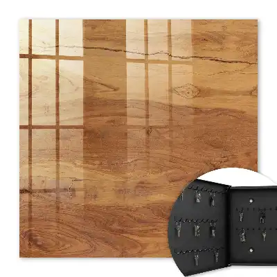 Wall mounted key box Wooden texture with expressive grain