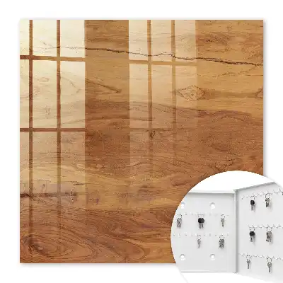 Wall mounted key box Wooden texture with expressive grain