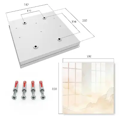 Key cabinet Light landscape with a watercolor effect