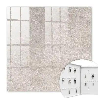 Wall mounted key cabinet Natural texture