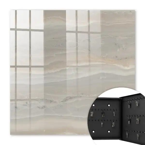 Wall mounted key box Beige waves in shades