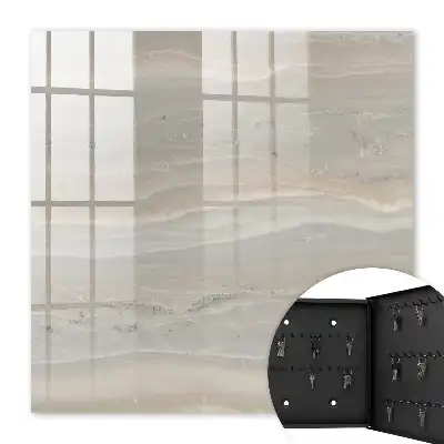 Wall mounted key box Beige waves in shades