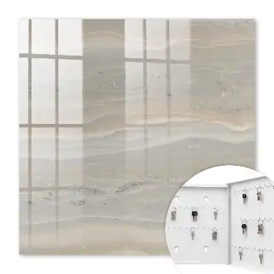 Wall mounted key box Beige waves in shades