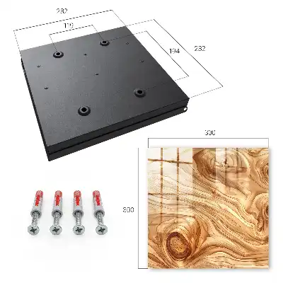 Decorative key box Wooden waves in warm tones