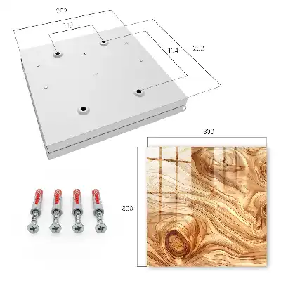 Decorative key box Wooden waves in warm tones