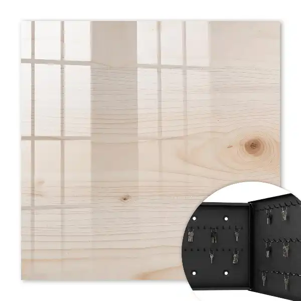 Wall mounted key cabinet Wooden texture with delicate grain