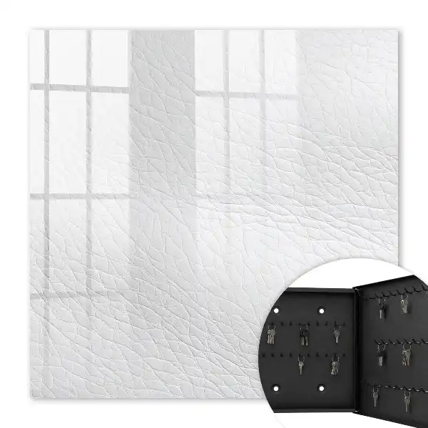 Key box for home Light leather texture with a delicate pattern