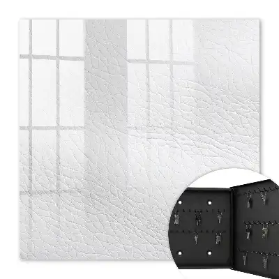 Key box for home Light leather texture with a delicate pattern