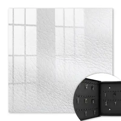 Key box for home Light leather texture with a delicate pattern