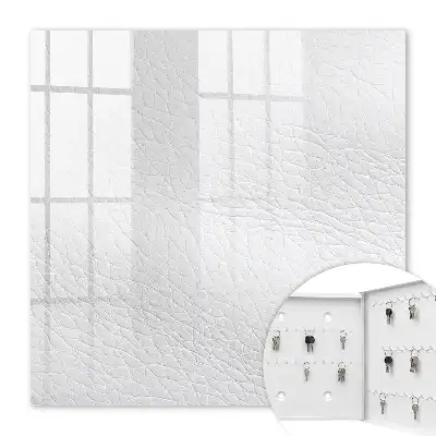 Key box for home Light leather texture with a delicate pattern
