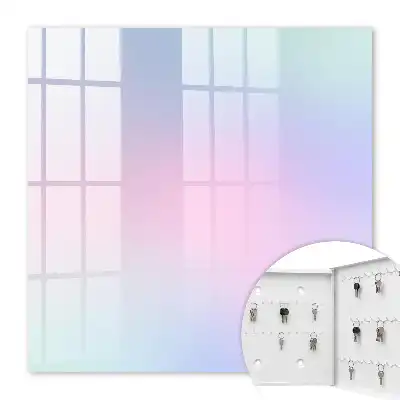 Wall mounted key cabinet Pastel harmony of color transitions
