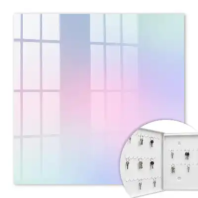 Wall mounted key cabinet Pastel harmony of color transitions