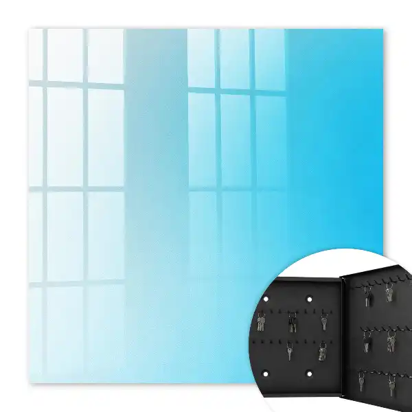 Wall mounted key cabinet The blue gradient creates peace