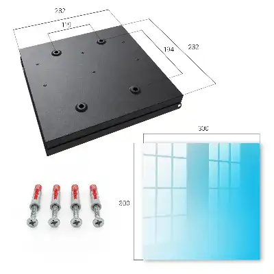Wall mounted key cabinet The blue gradient creates peace