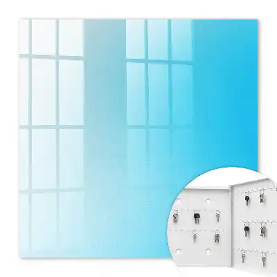 Wall mounted key cabinet The blue gradient creates peace
