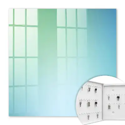 Wall mounted key box Green Blue Color Gradient