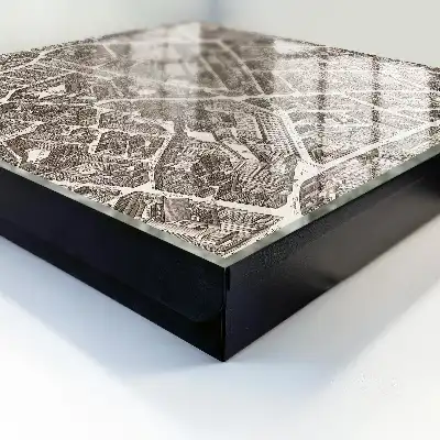 Decorative key box A city map in a classic tone