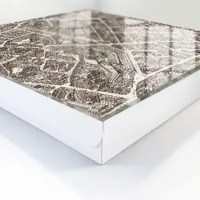 Decorative key box A city map in a classic tone