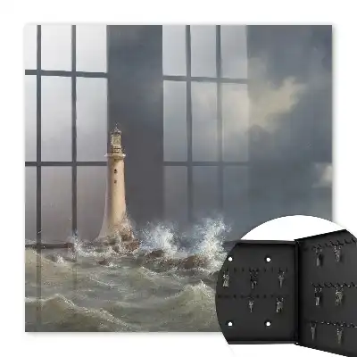 Key cabinet Stormy sea scenery