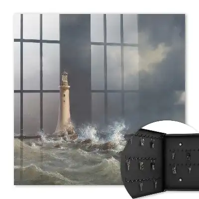 Key cabinet Stormy sea scenery
