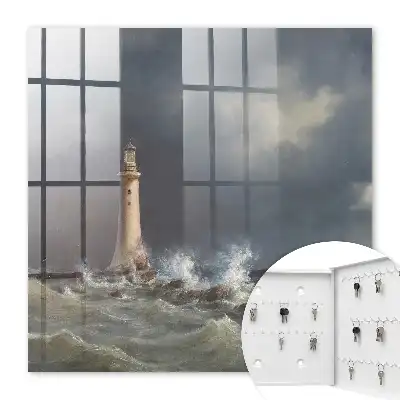 Key cabinet Stormy sea scenery